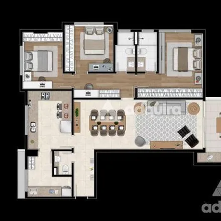 Buy this 3 bed apartment on Rua Tobias Moscoso in Ronda, Ponta Grossa - PR