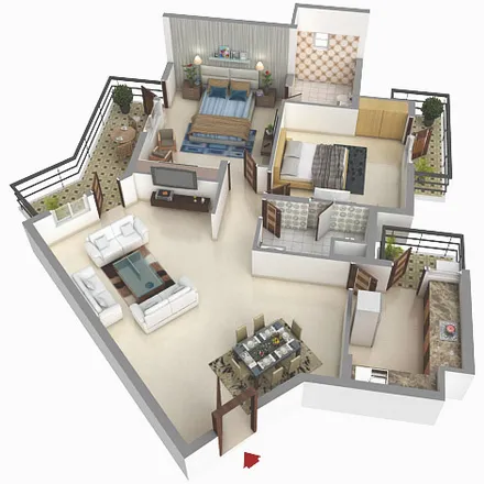 Buy this 2 bed apartment on unnamed road in Block C-1 & C-2, Gurugram - 122017