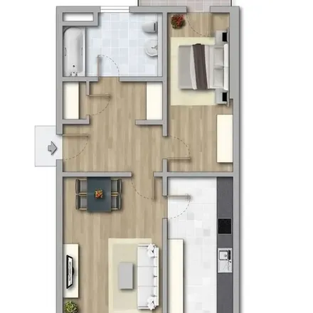 Rent this 2 bed apartment on Heinrich-Schütz-Straße 76 in 09130 Chemnitz, Germany