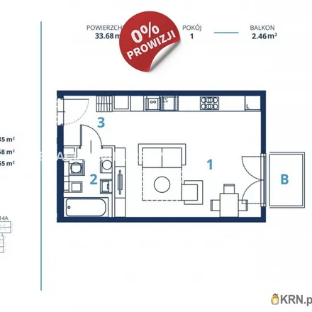 Buy this 1 bed apartment on Bunscha 01 in Karola Bunscha, 30-369 Krakow