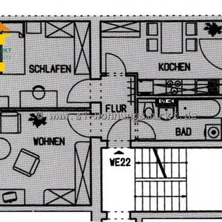 Rent this 2 bed apartment on Weststraße 76 in 09112 Chemnitz, Germany