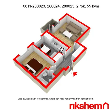 Rent this 2 bed apartment on Järnvägsgatan 28 in 611 30 Nyköping, Sweden