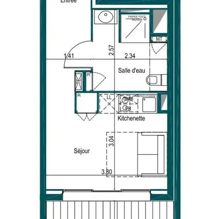 Rent this 1 bed apartment on 2 Avenue de l'Yser in 33700 Mérignac, France