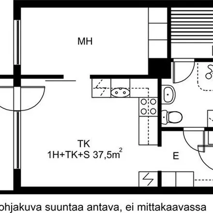 Rent this 1 bed apartment on Kalevalantie 15 in 90570 Oulu, Finland