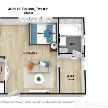 Rent this studio apartment on 4631 N Paulina St