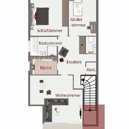 Rent this 3 bed apartment on Am Hähnchen 6 in 53229 Bonn, Germany