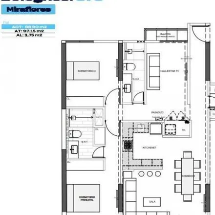 Buy this 2 bed apartment on Bolognesi Street 631 in Miraflores, Lima Metropolitan Area 15074