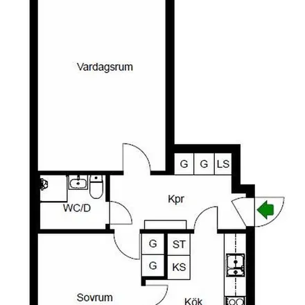 Rent this 1 bed apartment on Enspännargatan 38 in 165 57 Stockholm, Sweden