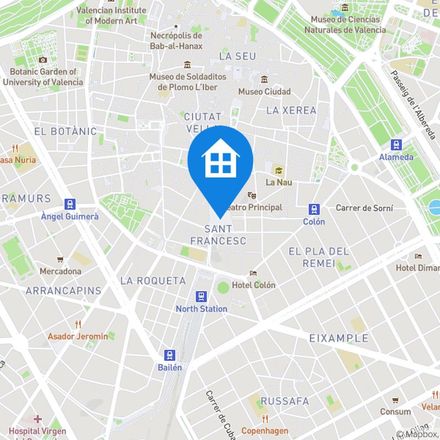 Rent this 3 bed apartment on Suviflor Adela y Paquita in Plaça de l'Ajuntament, Valencia