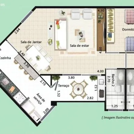 Buy this 2 bed apartment on Rua Eiffel in Jardim Santa Barbara, Embu das Artes - SP