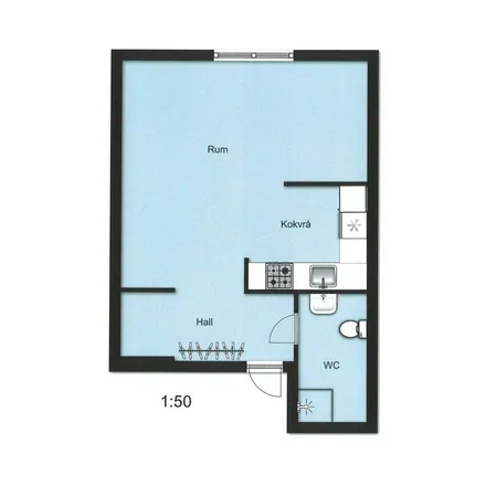 Rent this 1 bed apartment on Trädgårdsvägen in 923 32 Storuman, Sweden