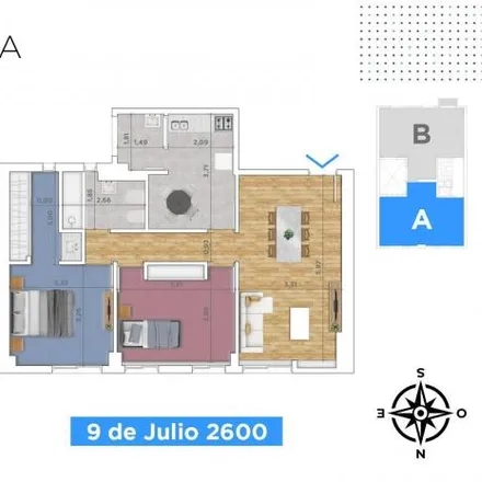 Buy this 2 bed apartment on 9 de Julio 2659 in Nuestra Señora de Lourdes, Rosario