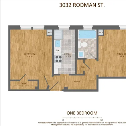 Rent this 1 bed apartment on 3032 Rodman Street Northwest in Washington, DC 20008