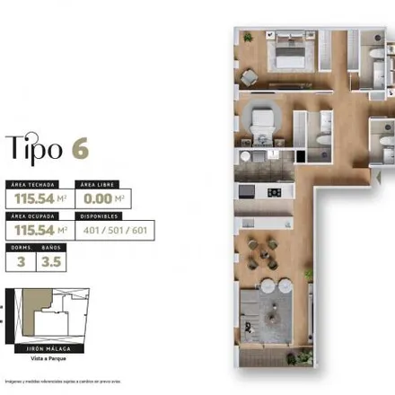 Buy this 3 bed apartment on Jirón Málaga in Santiago de Surco, Lima Metropolitan Area 15038