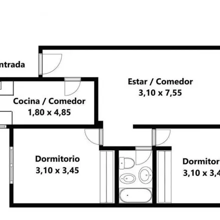 Buy this 2 bed apartment on Tomás Manuel de Anchorena 6 in Balvanera, C1203 AAE Buenos Aires