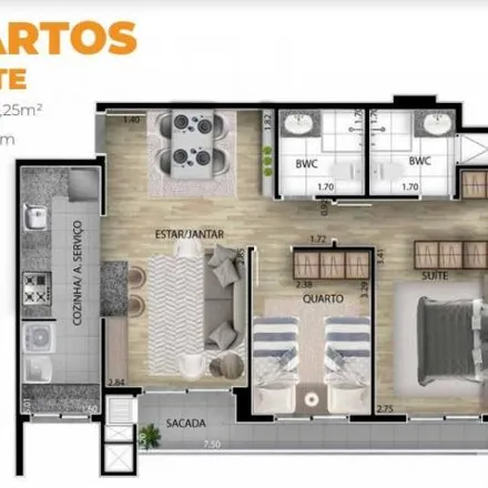 Buy this 2 bed apartment on Rua José Zaleski 113 in Capão Raso, Curitiba - PR