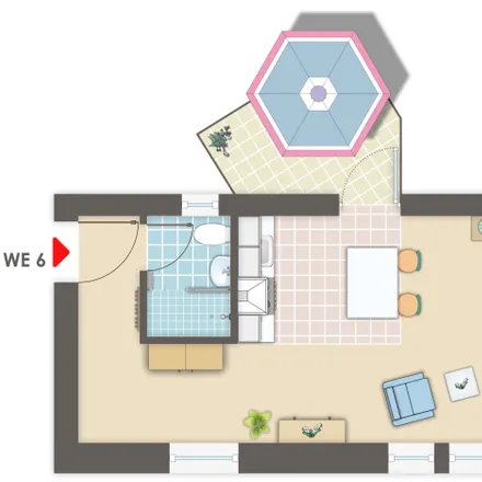 Rent this 1 bed apartment on Gertrudisplatz 1 in 40229 Dusseldorf, Germany