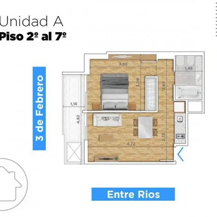 Buy this 1 bed apartment on 3 de Febrero 1301 in Martin, 2000 Rosario
