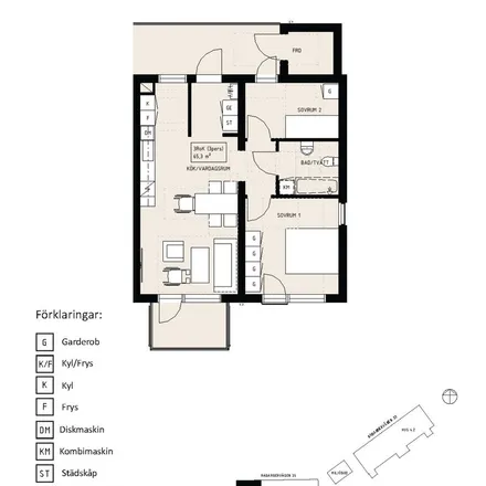 Rent this 2 bed apartment on Skarpnäcks Koloniväg in 128 62 Stockholm, Sweden