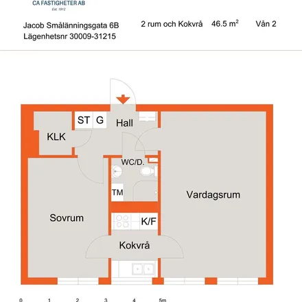 Rent this 2 bed apartment on Jacob Smålännings gata 6B in 392 37 Kalmar, Sweden