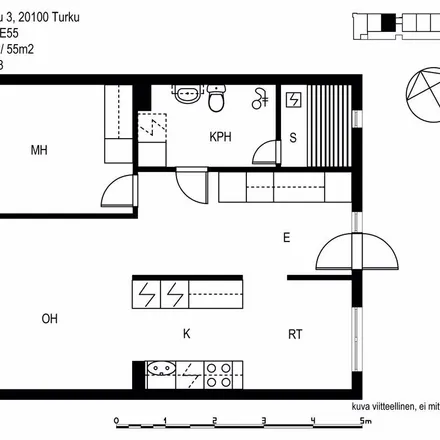Rent this 2 bed apartment on Lokinkatu 3 in 20100 Turku, Finland
