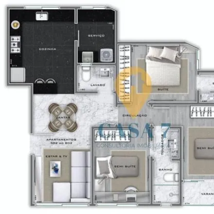 Buy this 3 bed apartment on Bradesco in Rua Felipe dos Santos, Lourdes