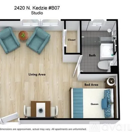 Rent this studio apartment on 2420 N Kedzie Blvd