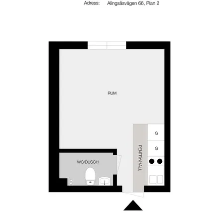 Rent this 1 bed apartment on Vägporten in Alingsåsvägen, 504 68 Borås