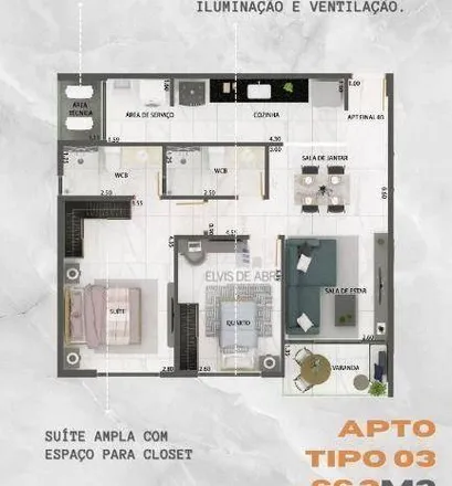 Buy this 2 bed apartment on Rua João Alfredo Coelho Fonseca in Aeroclube, João Pessoa - PB