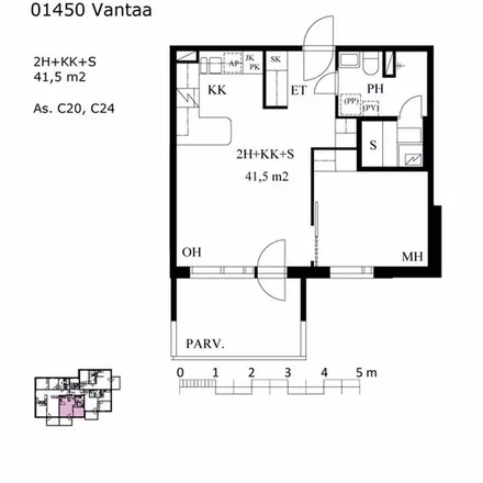 Rent this 2 bed apartment on Teeritie 2 in 01450 Vantaa, Finland