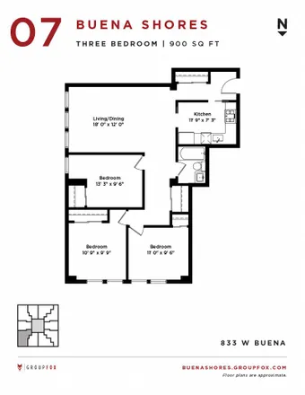 Rent this 3 bed apartment on 833 West Buena Avenue