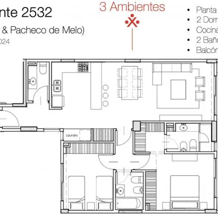 Buy this 2 bed apartment on Sánchez de Bustamante 2534 in Recoleta, C1425 AAS Buenos Aires