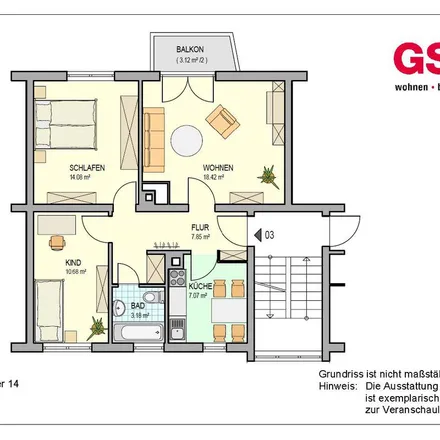 Rent this 3 bed apartment on Am Ziegelacker 14 in 72488 Sigmaringen, Germany