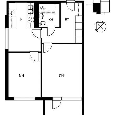 Rent this 2 bed apartment on Niemenkatu 7 in 15140 Lahti, Finland