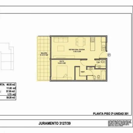 Buy this 1 bed apartment on Juramento Residences in Juramento 3127, Belgrano