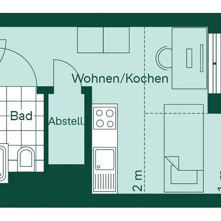 Rent this 1 bed apartment on Plieninger Straße 30 in 70771 Leinfelden, Germany