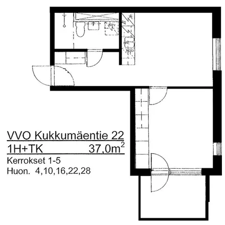 Rent this 2 bed apartment on Kukkumäentie 22 in 40600 Jyväskylä, Finland