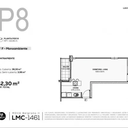 Buy this studio apartment on Avenida Luis María Campos 1463 in Belgrano, C1426 DQG Buenos Aires