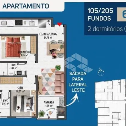 Buy this 2 bed apartment on Estrada Dom João Becker in Ingleses do Rio Vermelho, Florianópolis - SC