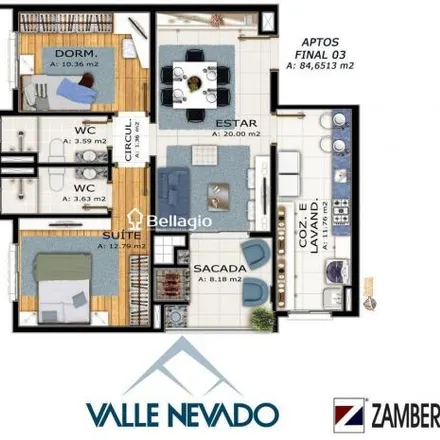 Buy this 3 bed apartment on Edifício Valle Nevado in Avenida Fernando Ferrari 1215, Nossa Senhora de Lourdes