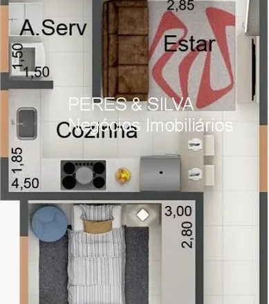 Buy this 2 bed apartment on Rua Natalino Vitti in Região Urbana Homogênea XI, Poços de Caldas - MG