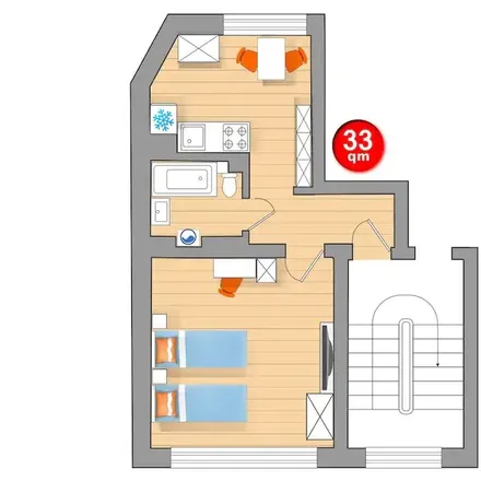 Rent this 2 bed apartment on Brüsseler Straße 2 in 44147 Dortmund, Germany