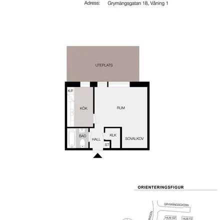 Rent this 1 bed apartment on Dalviksskolan in Dalviksringen, 554 47 Jönköping