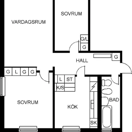 Rent this 3 bed apartment on Kungshallsvägen in 382 41 Nybro, Sweden