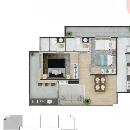 Buy this 2 bed apartment on Rua Mário Tashiro in Canto do Forte, Praia Grande - SP