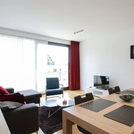 Rent this 1 bed apartment on Rue Akarova - Akarovastraat 23 in 1050 Ixelles - Elsene, Belgium