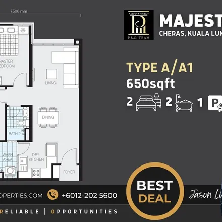 Rent this 2 bed apartment on Lorong Tuanku Abdul Rahman in Bukit Bintang, 50100 Kuala Lumpur
