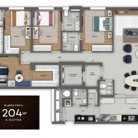 Buy this 3 bed apartment on Rua T-53 in Setor Marista, Goiânia - GO