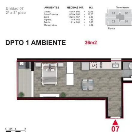 Buy this studio apartment on Juan Manuel de Rosas 1179 in Martin, Rosario