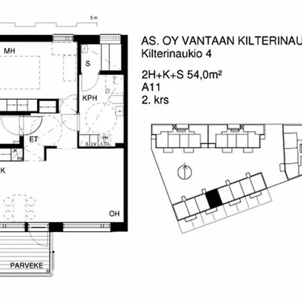 Rent this 2 bed apartment on As Oy Vantaan Kilterinaukio 4 in Kilterinaukio 4, 01600 Vantaa